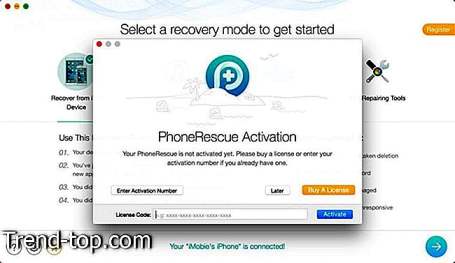 PhoneRescue بدائل لنظام التشغيل iOS مزامنة النسخ الاحتياطي الأخرى