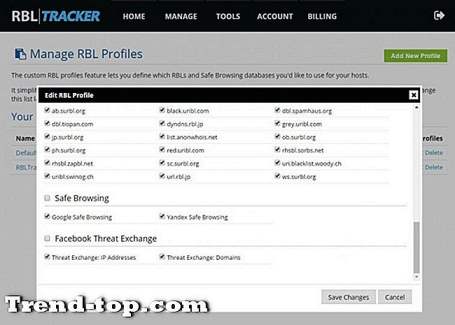 21 сайтов, таких как RBLTracker