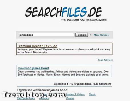17 sitios como archivos de búsqueda
