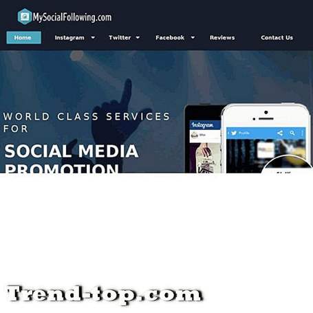 2 webbplatser som MySocialFollowing for Android Övriga Onlinetjänster