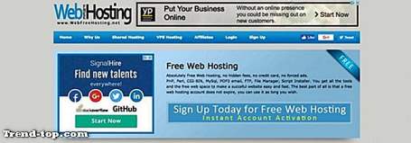 17 مواقع مثل WebFreeHosting