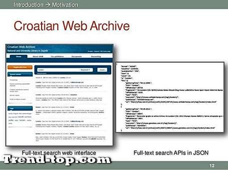 16 sider som kroatisk webarkiv Andre Elektroniske Tjenester