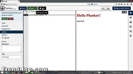 Plunker.co와 (과) 비슷한 사이트 목록 기타 온라인 서비스