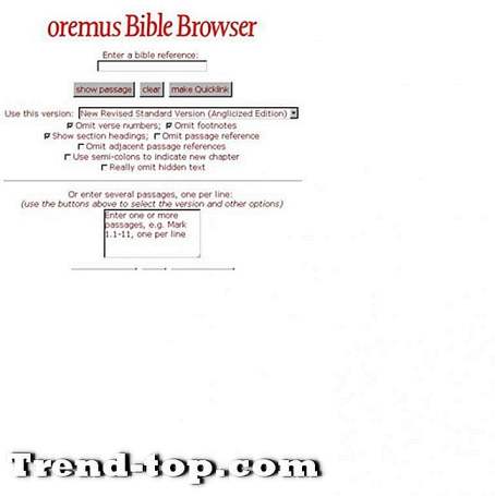15 nettsteder som Oremus Bible Browser
