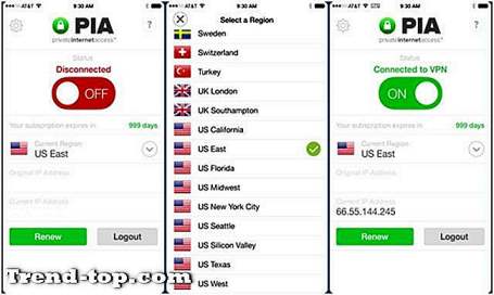 Pia VPN Alternatives pour iOS Autre Sécurité
