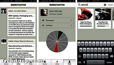 12 apps comme Kickstarter Autres Communications Sociales