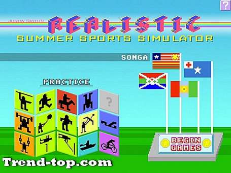 6 spill som Justin Smiths Realistic Summer Sports Simulator for PS2 Sports Sport