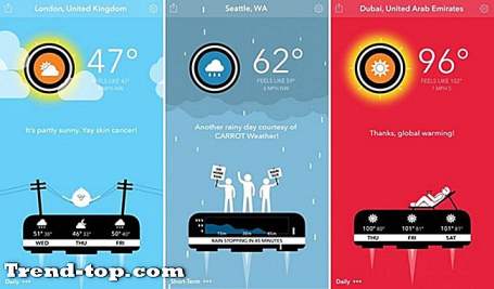 18 Apps wie CARROT Weather für iOS Anderer Reisestandort