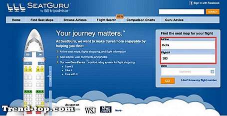 4 Websites wie SeatGuru für iOS Anderer Reisestandort
